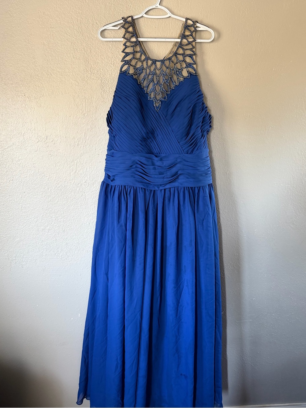 JJ’s House Blue Beaded Formal Dress Mother of the Bride Plus size 22